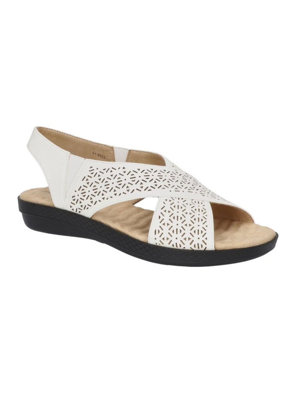 NEW - Easy Street Womens Sandals White Size 10 W